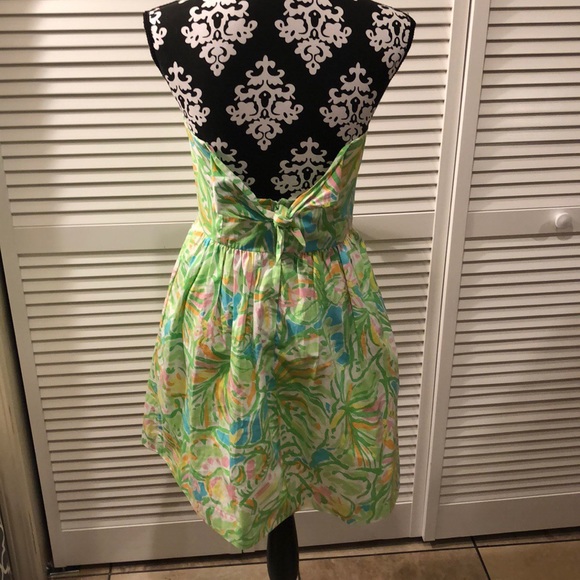 Lilly Pulitzer Richelle Strapless Tie Back Dress 6 - Picture 4 of 8